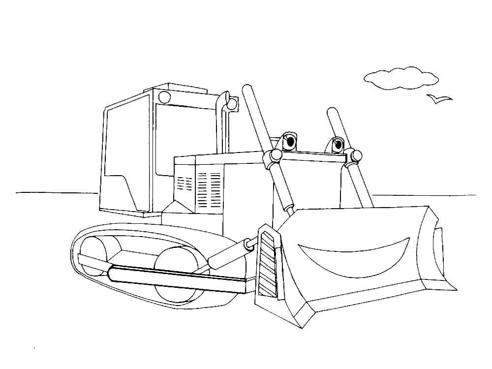 Animert Bulldoser fargelegging