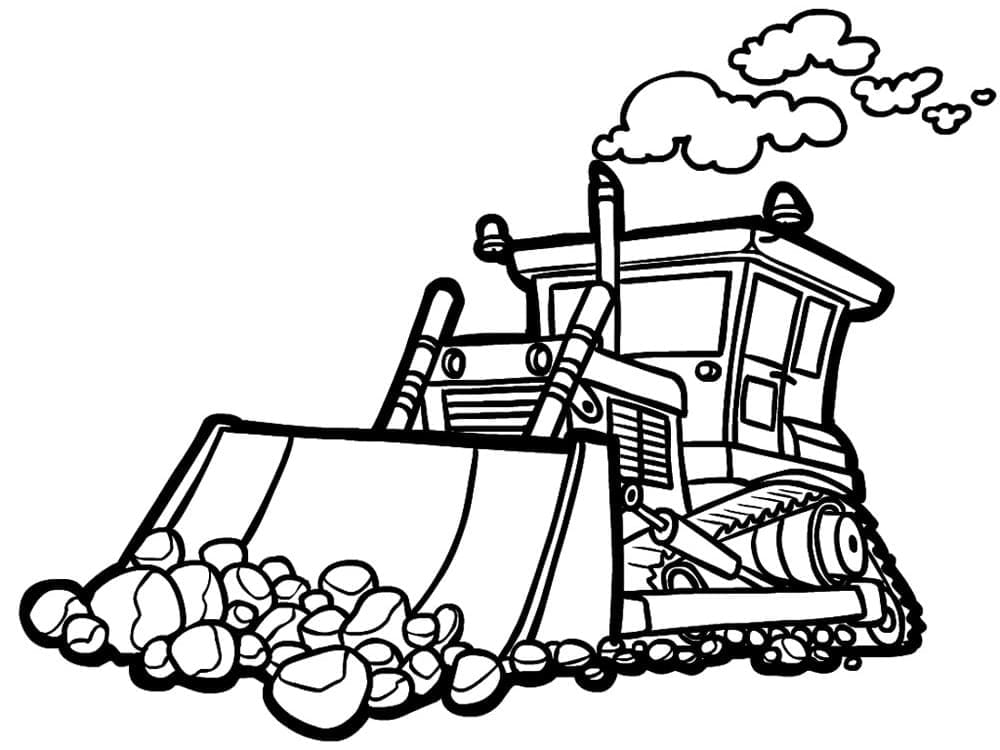 Bulldoser Gratis for Barn fargelegging