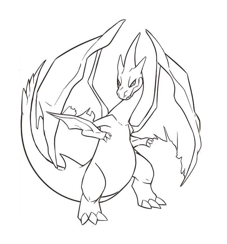 Charizard Utskriftbar for Barn fargelegging