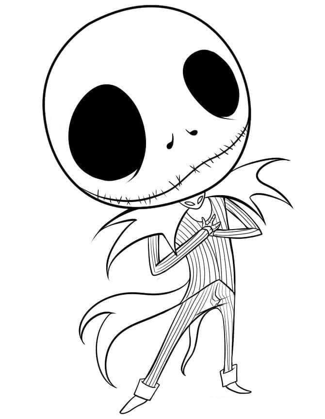 Chibi Jack Skellington fargelegging