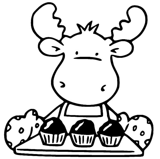 Elg og Kake fargelegging