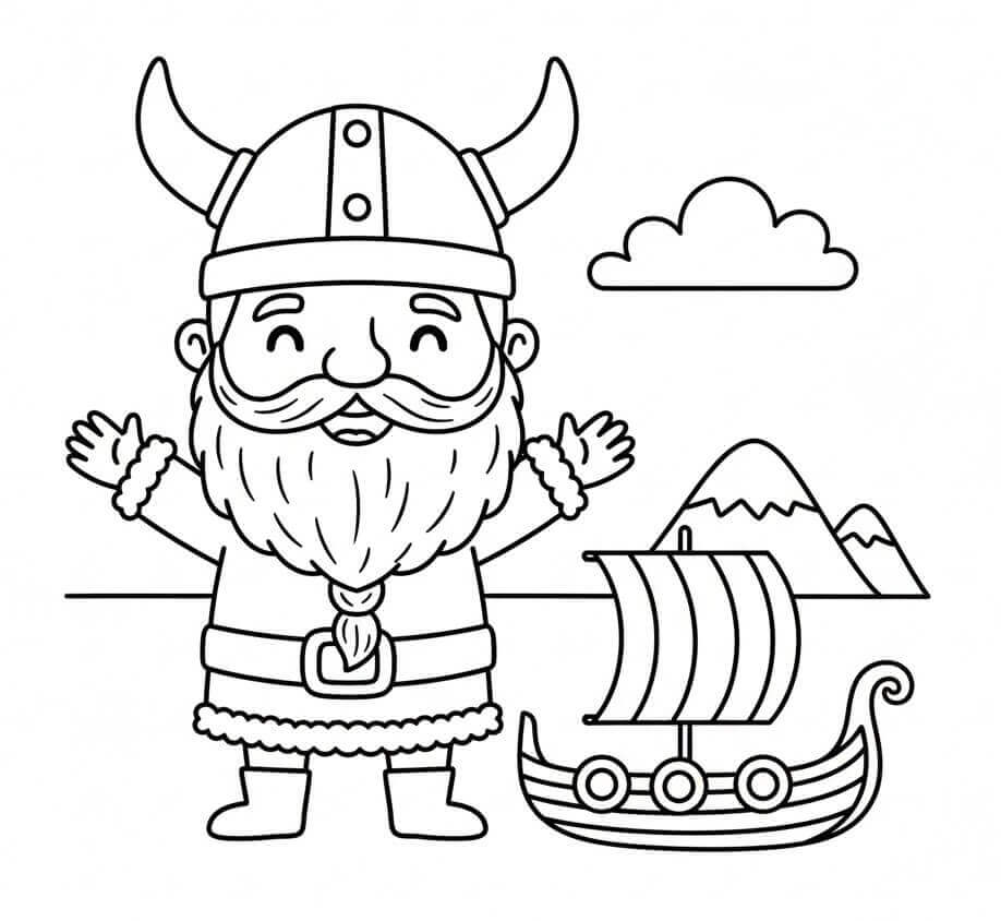 En Viking fargelegging