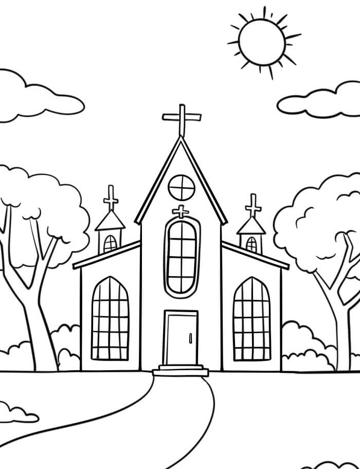Enkel Kirke fargelegging
