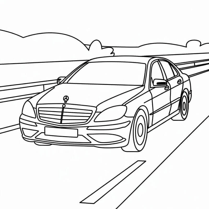 Enkel Mercedes fargelegging