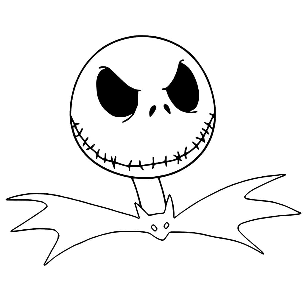 Et Førjulsmareritt Jack Skellington fargelegging