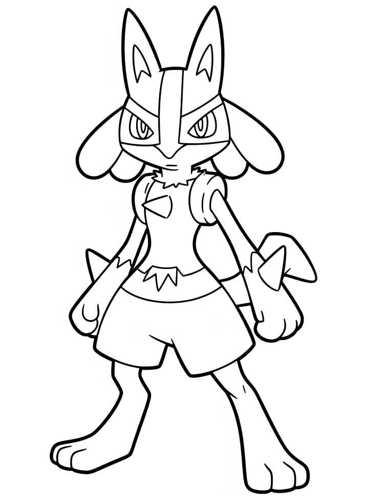 Fantastisk Lucario fargelegging