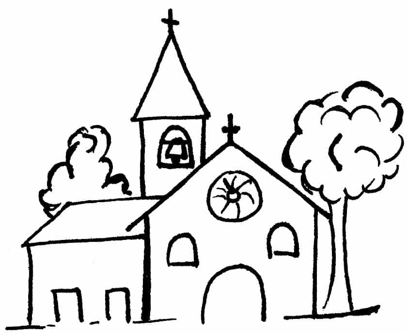 Gratis Kirke Utskriftbar fargelegging