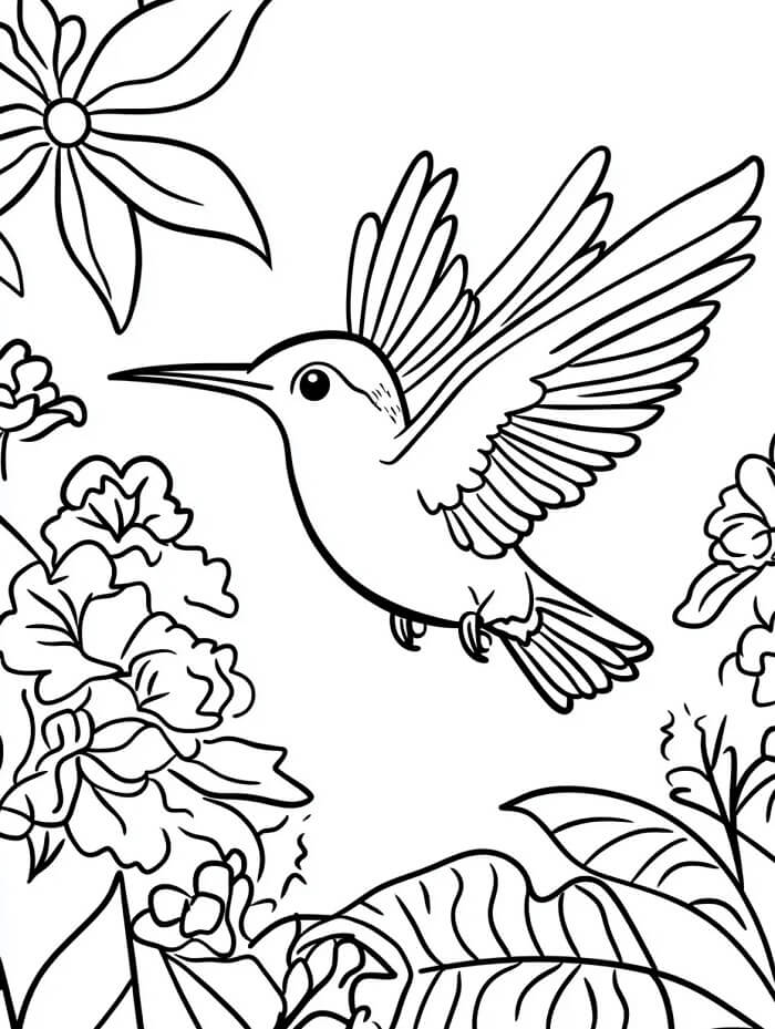 Gratis Kolibri å Skrive ut fargelegging