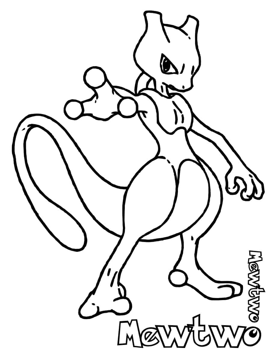 Gratis Mewtwo Bilde fargelegging