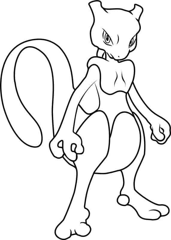 Gratis Mewtwo å Skrive ut fargelegging