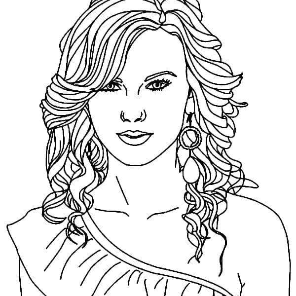 Gratis Taylor Swift Utskriftbar fargelegging