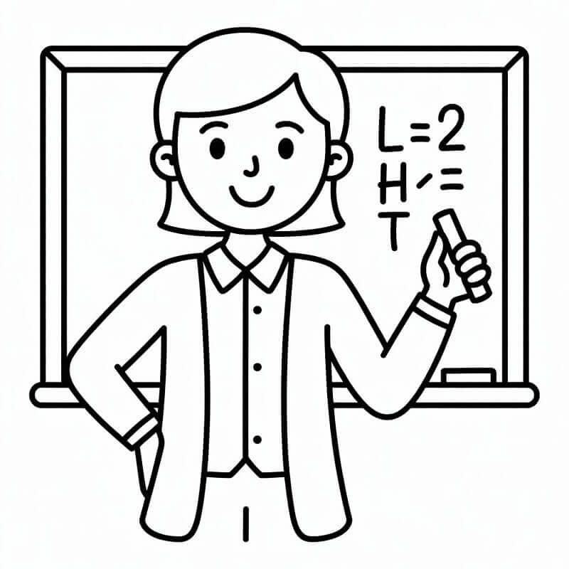 Gratis Utskriftbar Lærer fargelegging