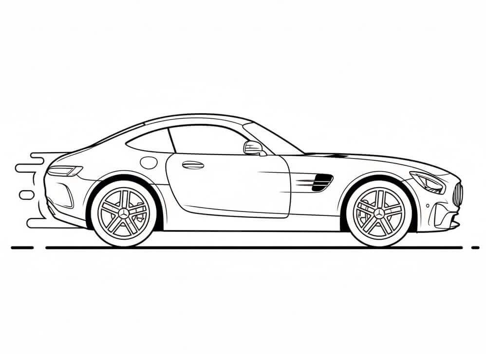 Gratis Utskriftbar Mercedes fargelegging