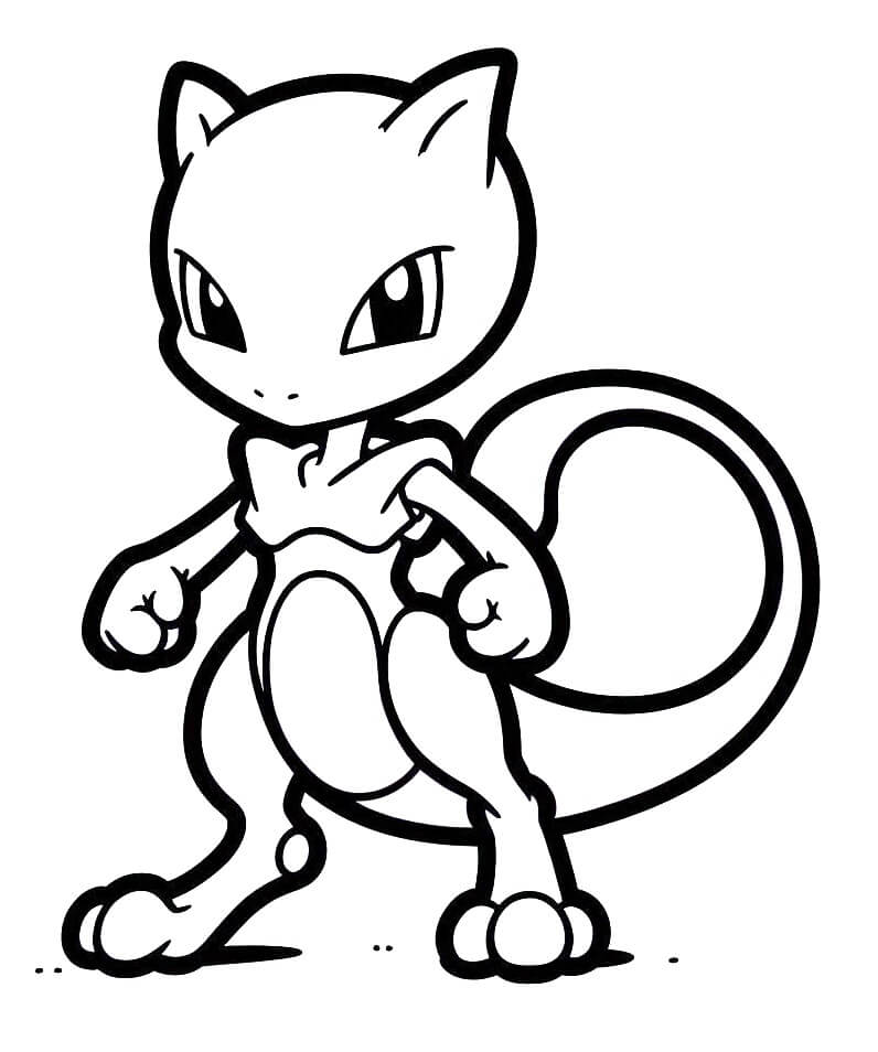 Gratis Utskriftbar Mewtwo fargelegging
