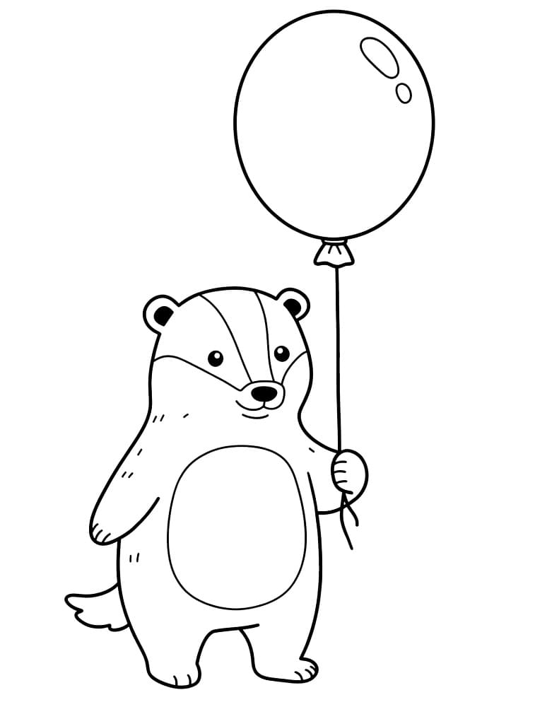 Grevling med Ballong fargelegging