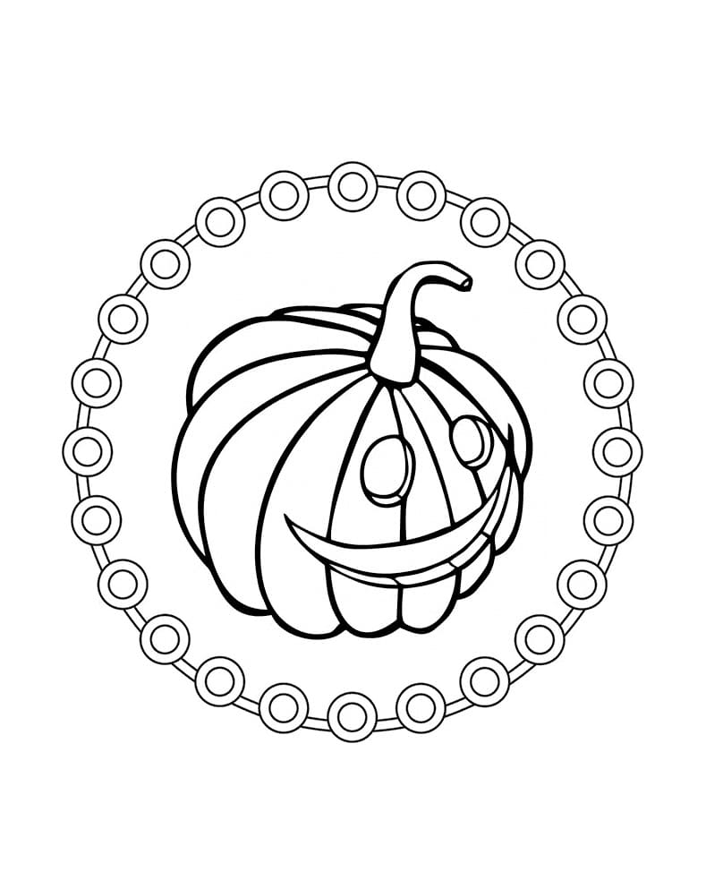 Halloween Mandala for Barn fargelegging