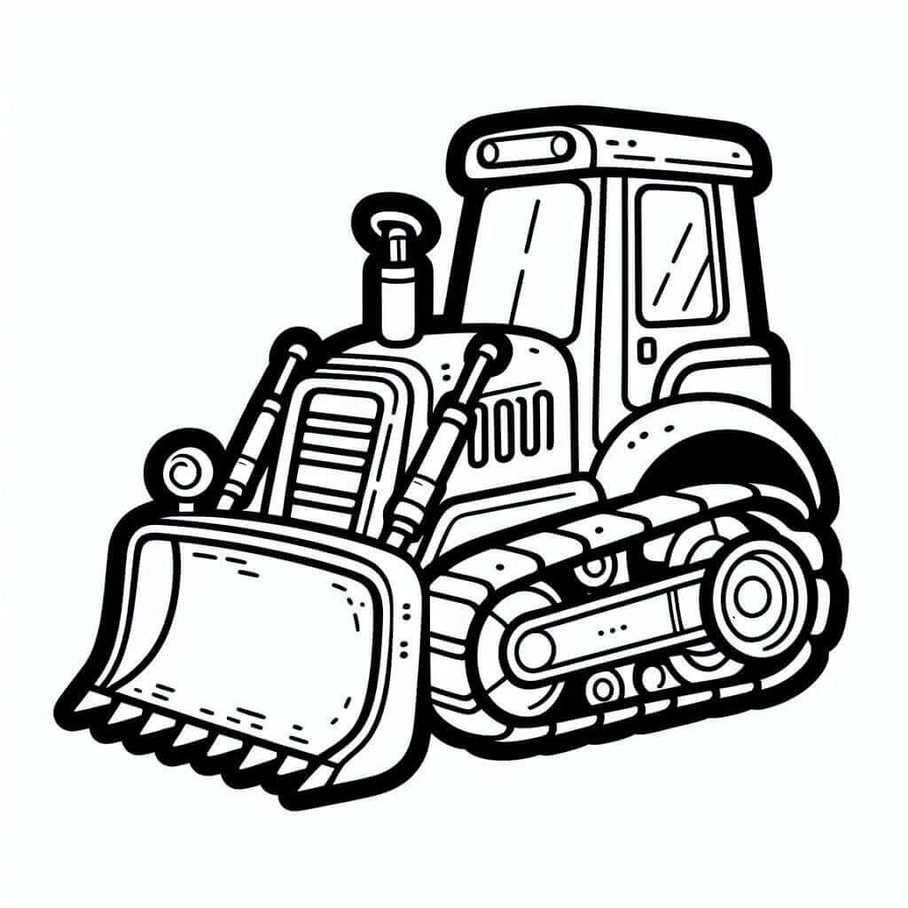 Hyggelig Bulldoser fargelegging