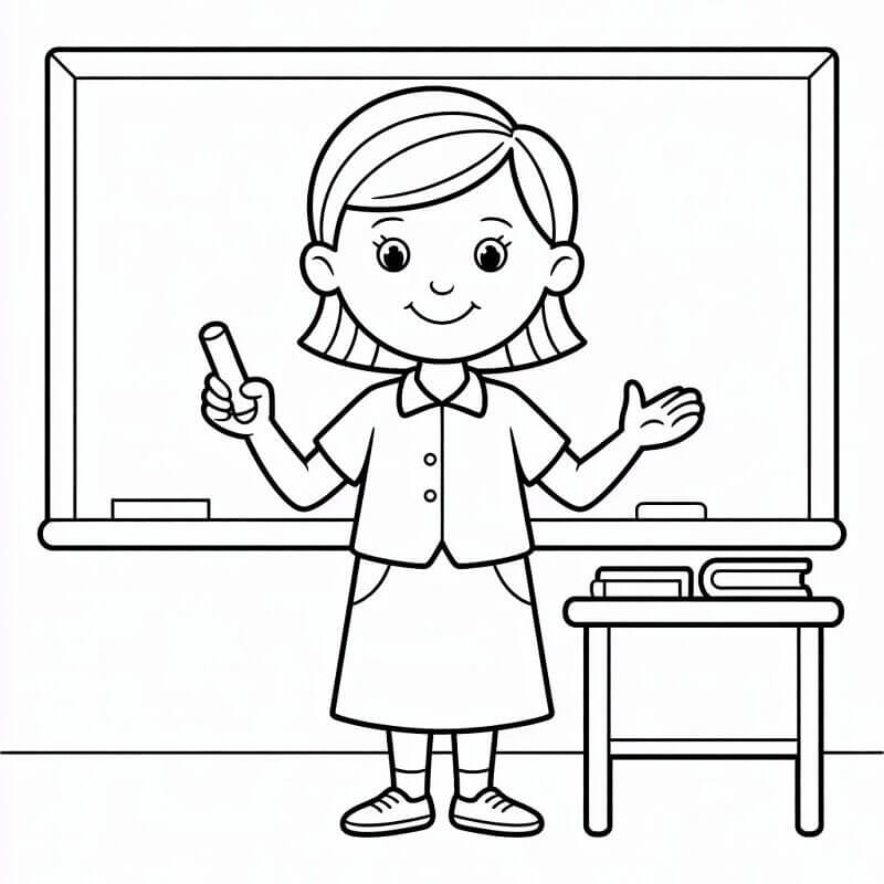 Hyggelig Lærer fargelegging