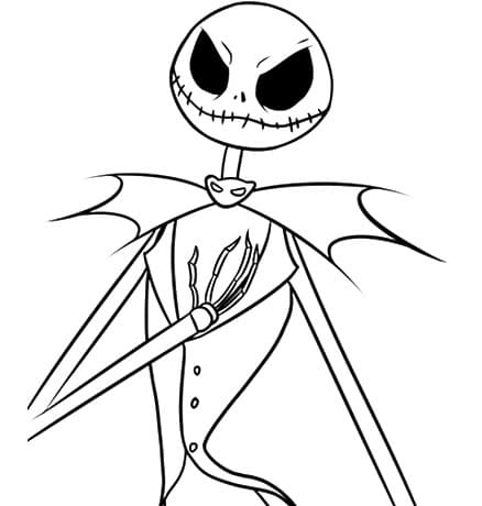 Jack Skellington Gratis Utskriftbar fargelegging