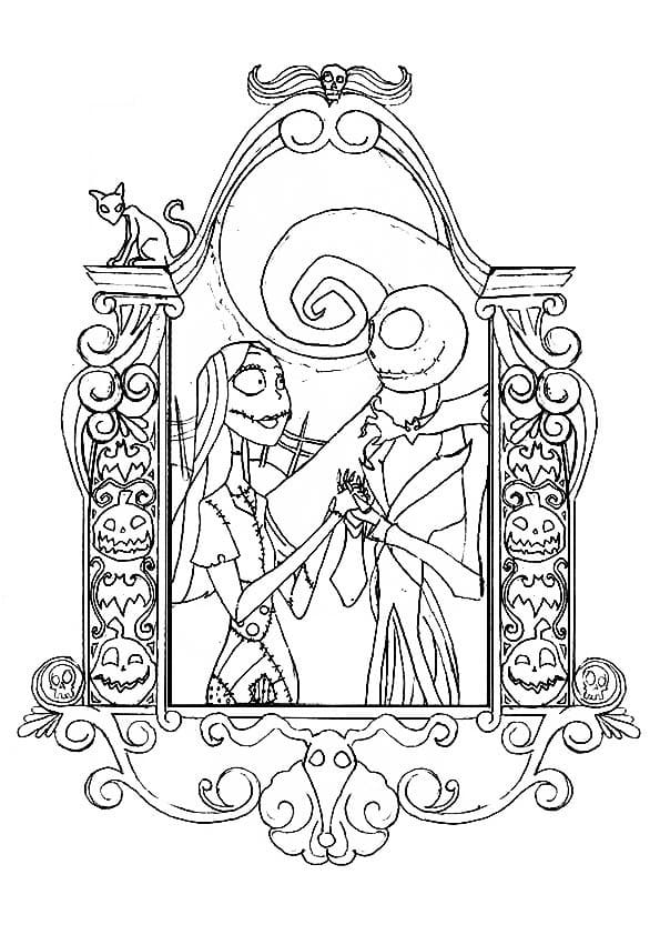 Jack og Sally fargelegging