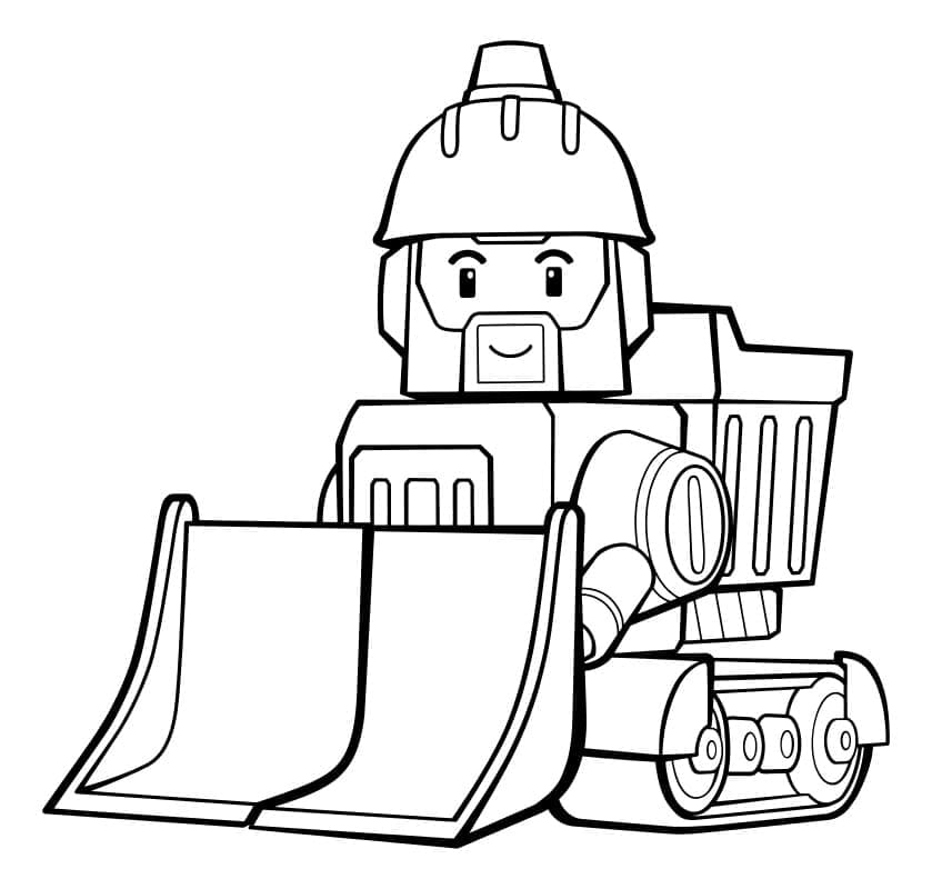 Karikatur Bulldoser fargelegging