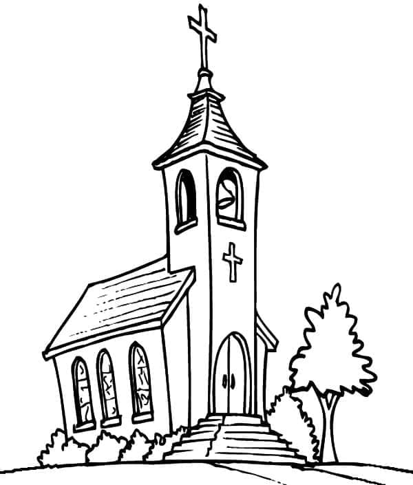 Kirke Gratis Bilde fargelegging