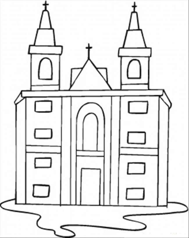 Kirke å Fargelegge fargelegging