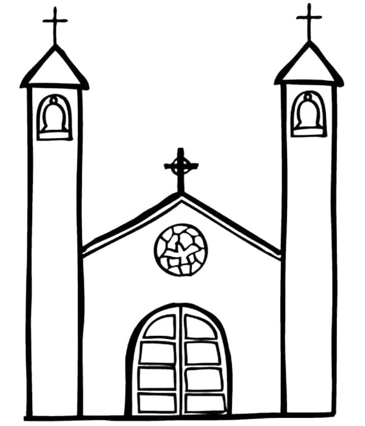 Kirke for 1-åringer fargelegging