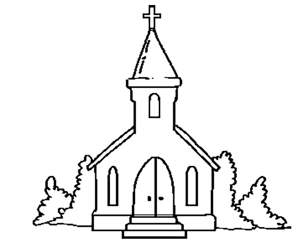Kirke for 2-åringer fargelegging