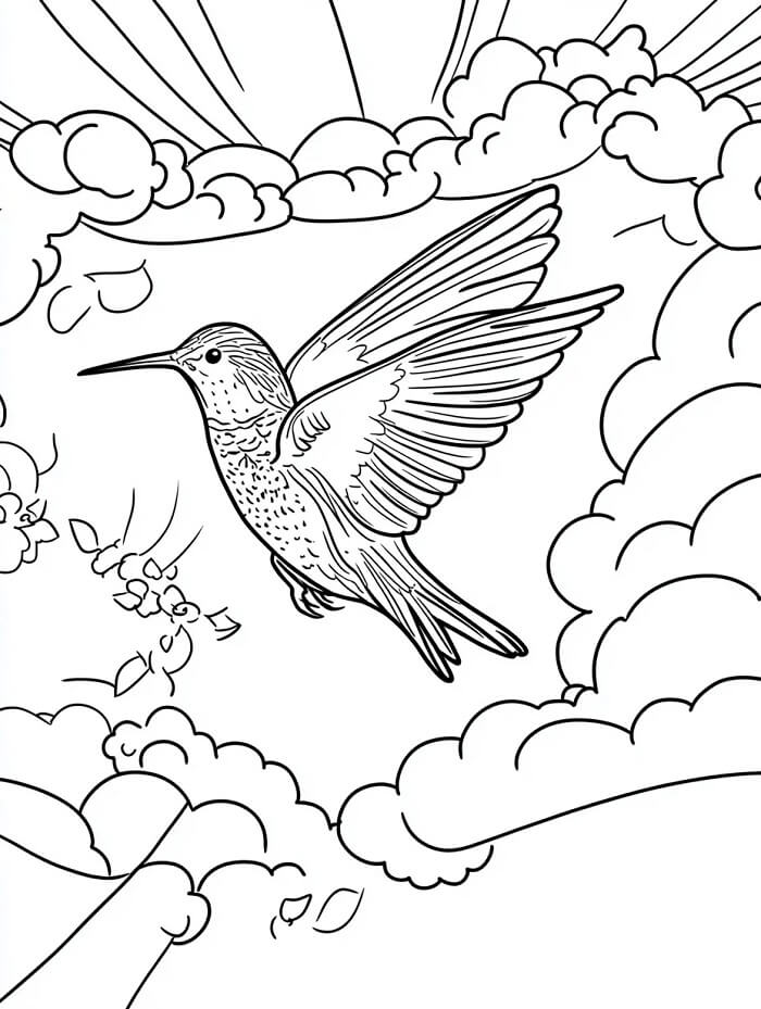 Kolibri Gratis Bilde fargelegging