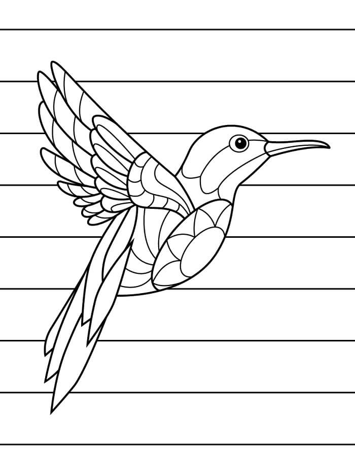 Kolibri Utskriftbar for Barn fargelegging