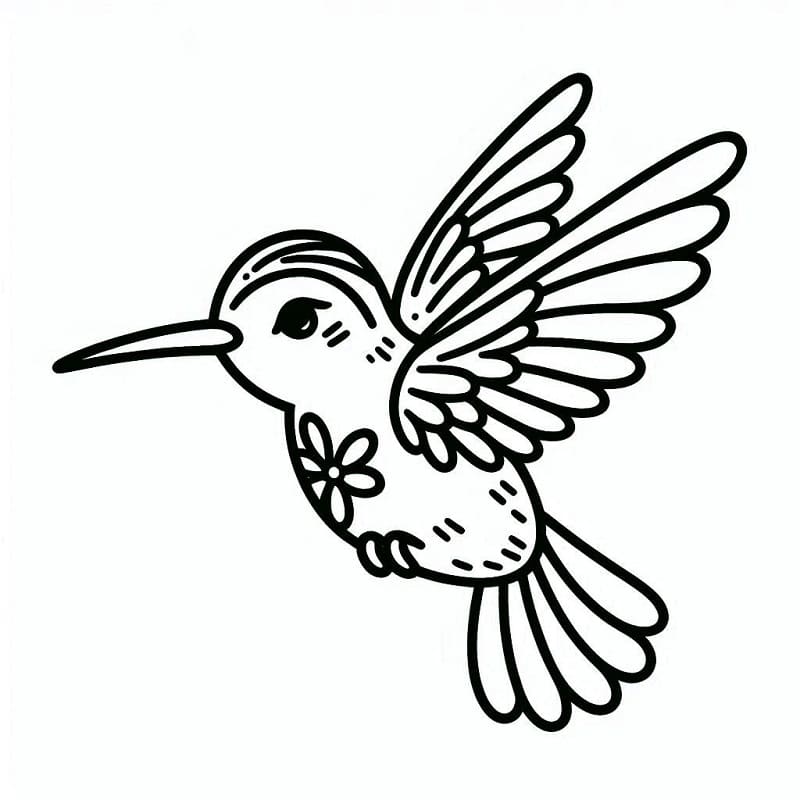 Kolibri å Skrive ut fargelegging