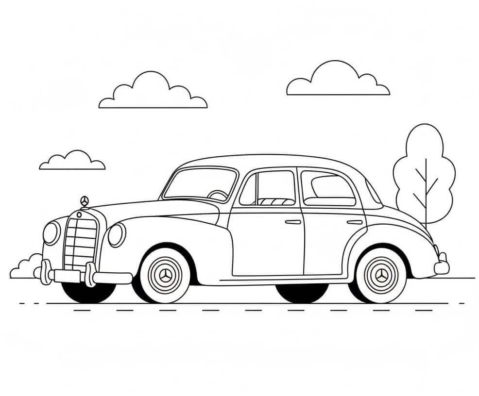 Kul Mercedes fargelegging