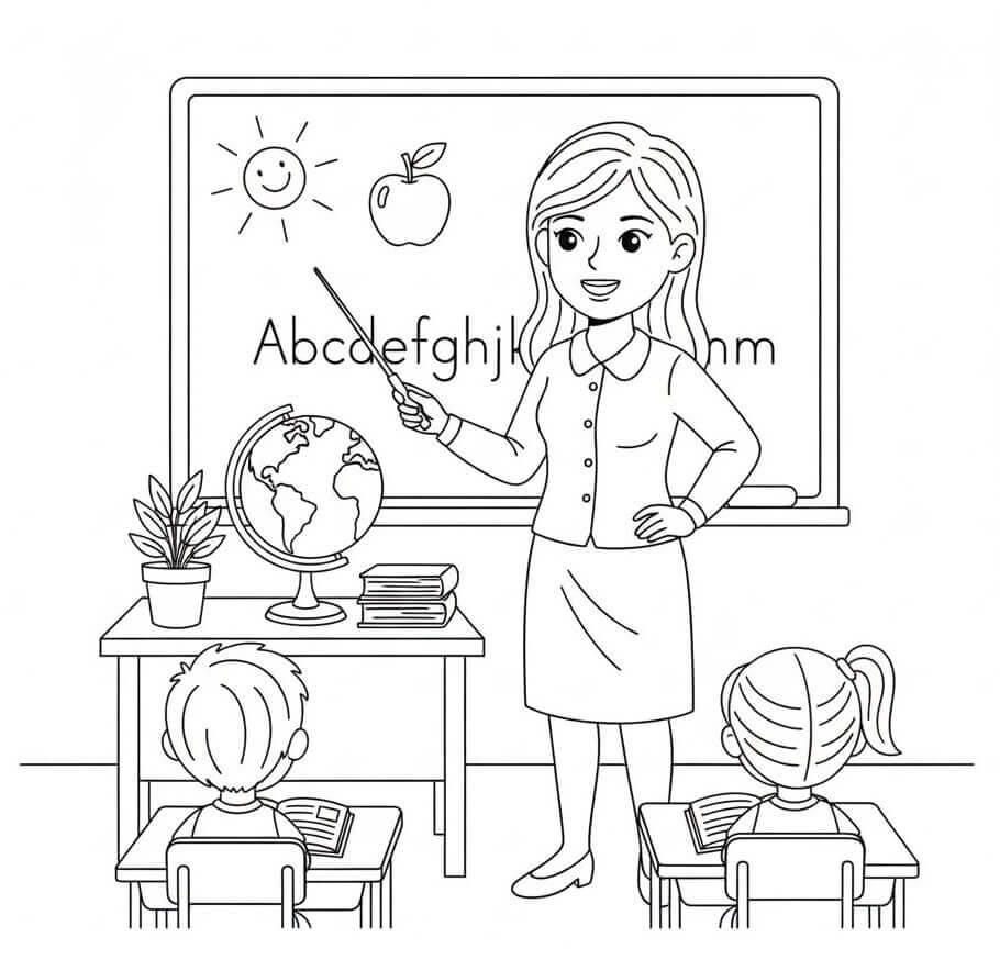 Lærer Gratis fargelegging