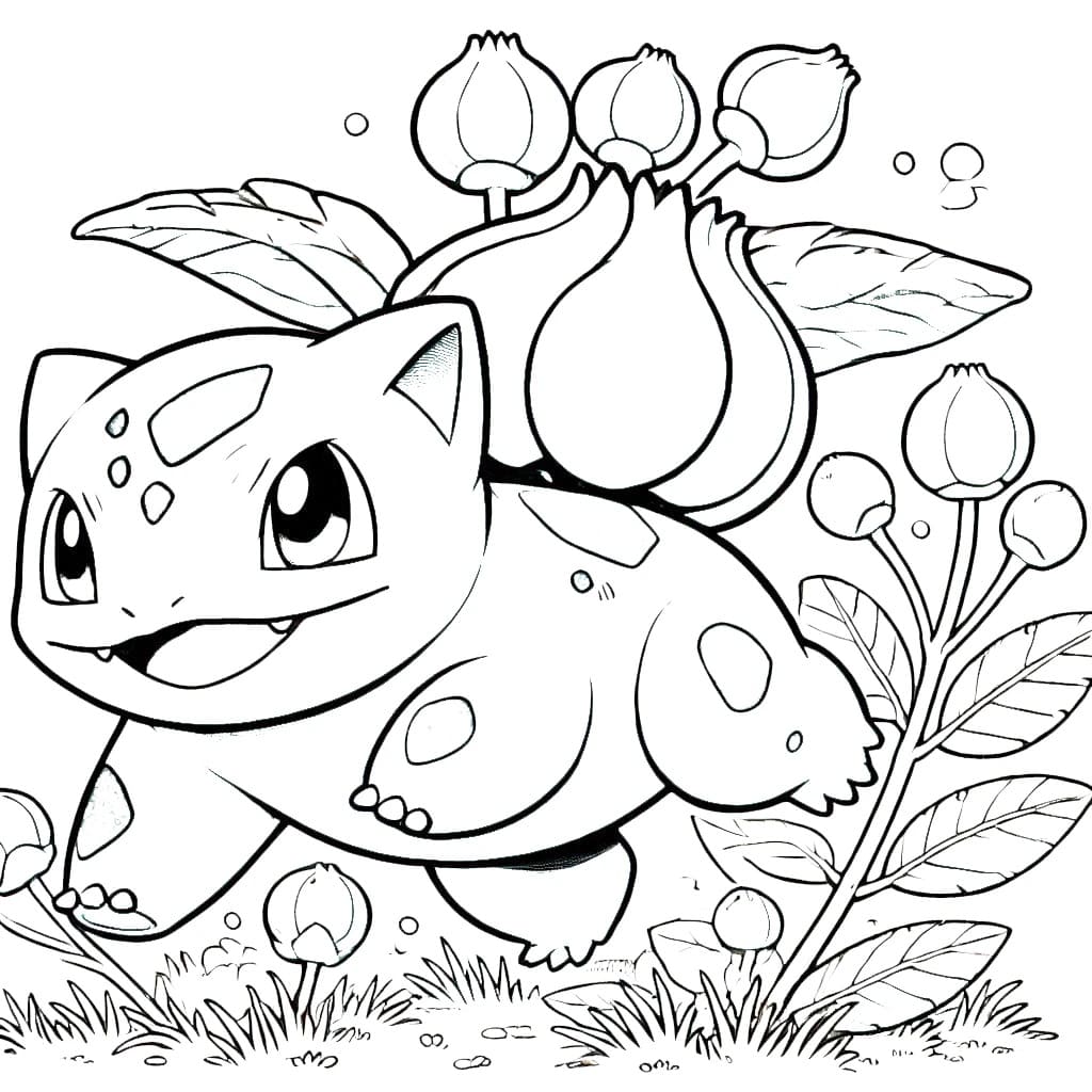 Lekende Bulbasaur fargelegging