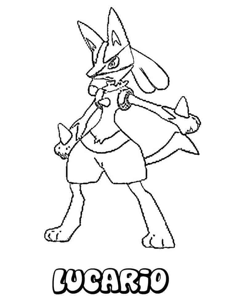 Lucario Bilde fargelegging