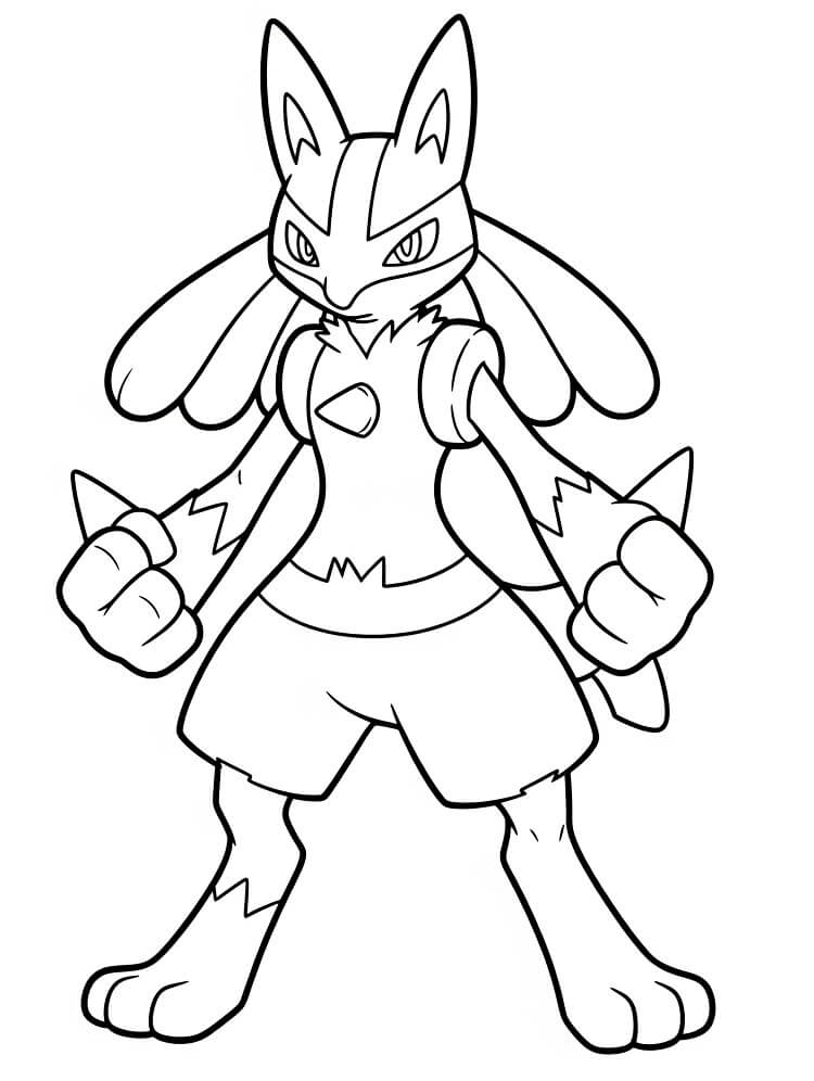 Lucario Gratis Utskriftbar fargelegging