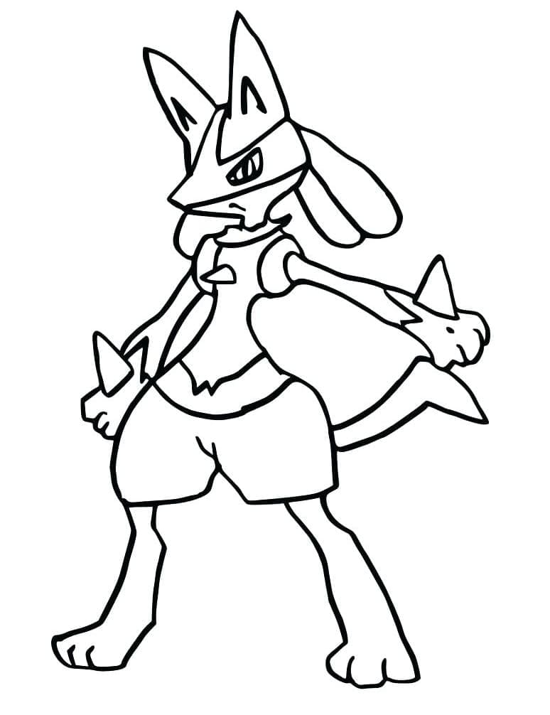 Lucario Gratis for Barn fargelegging