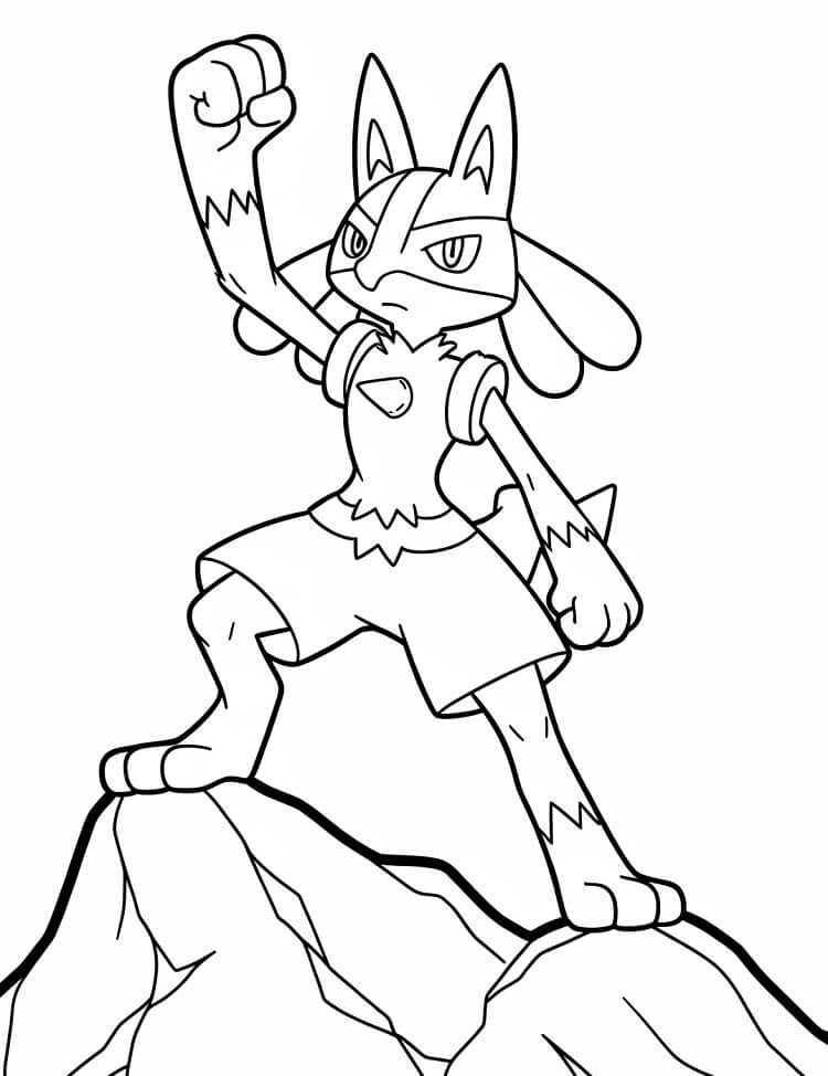 Lucario Uten Kostnad fargelegging