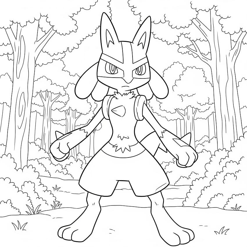 Lucario Utskriftbar fargelegging