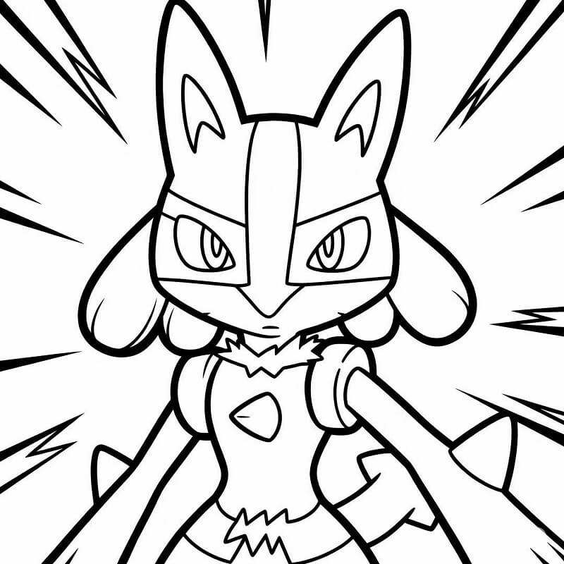 Lucario å Skrive ut fargelegging