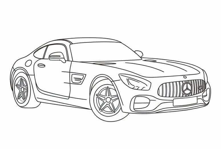 Mercedes på Veien fargelegging