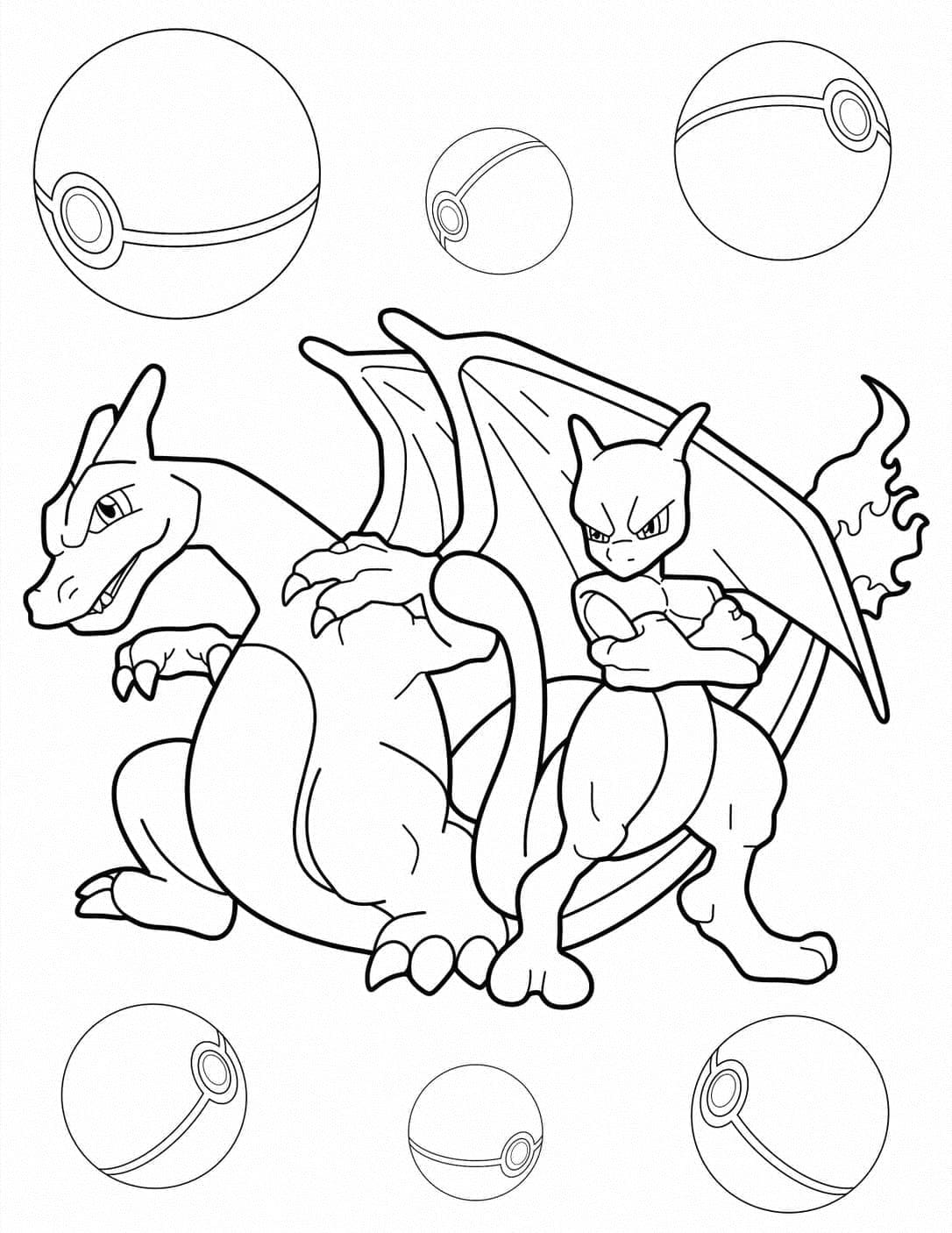 Mewtwo Utskriftbar for Barn fargelegging