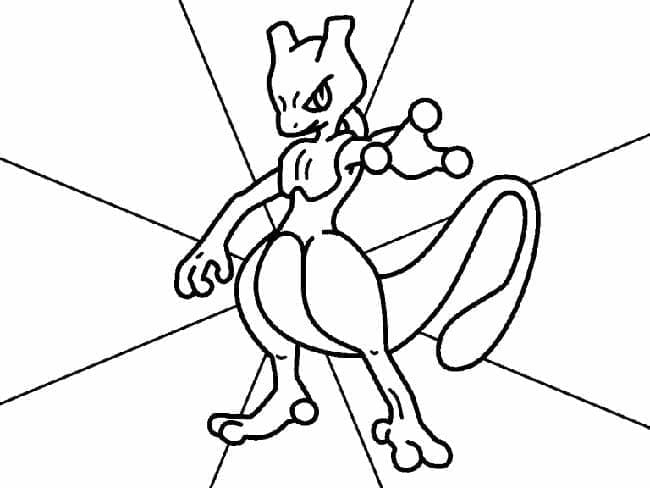 Mewtwo Utskriftbar fargelegging