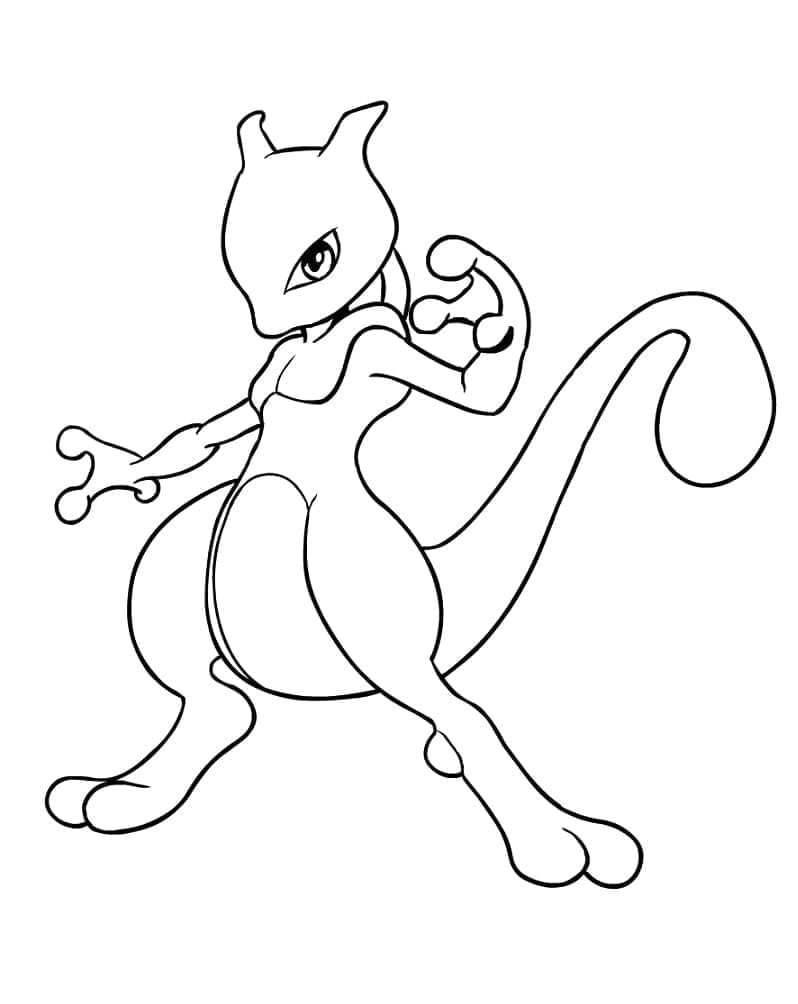 Mewtwo for 1-åringer fargelegging
