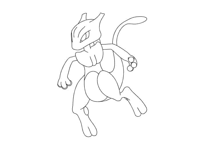 Mewtwo for 2-åringer fargelegging