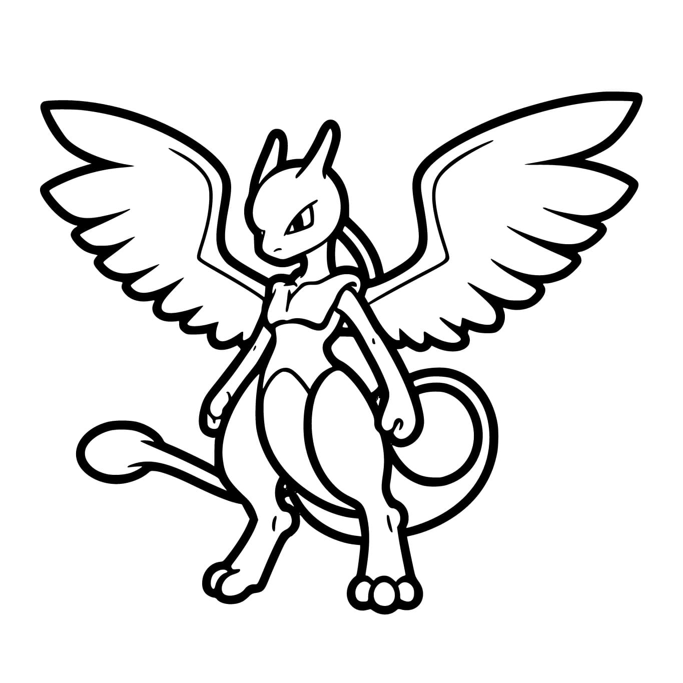 Mewtwo for 6-åringer fargelegging