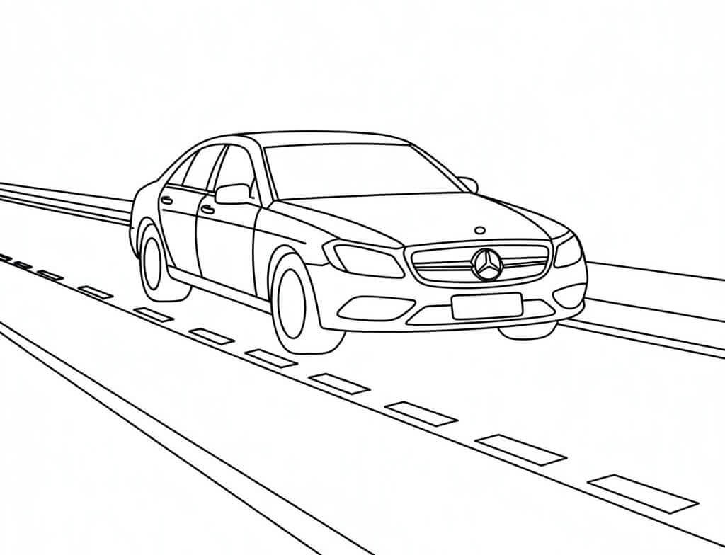 Moderne Mercedes fargelegging