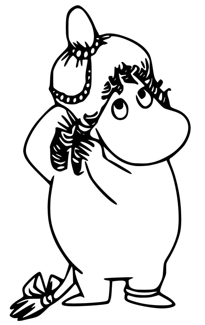 Moomin Gratis Utskriftbar fargelegging