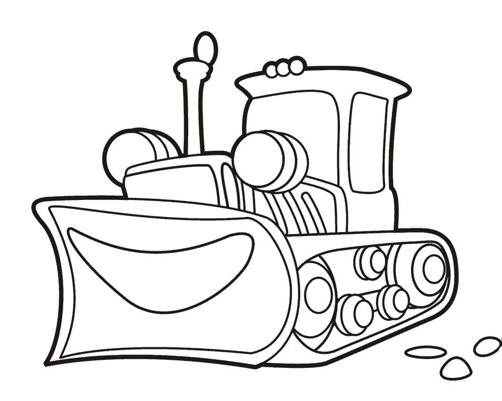 Morsom Bulldoser fargelegging